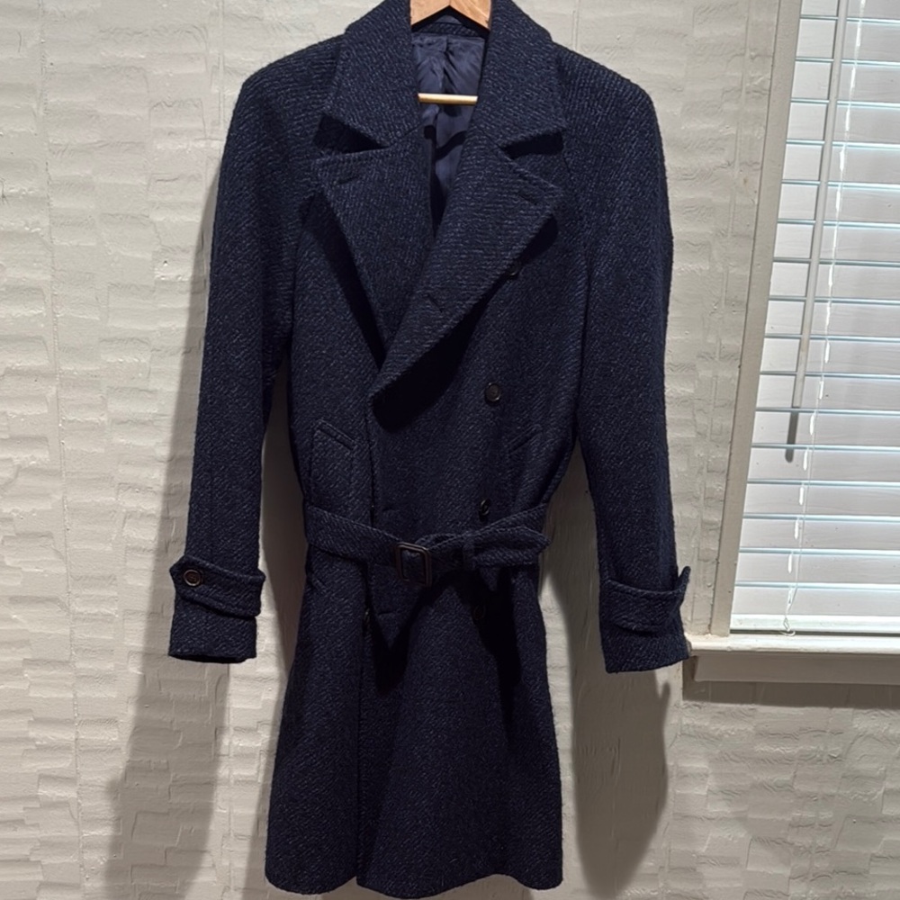 Suitsupply Navy Double-Breasted Coat One of a kind.